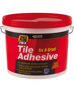 Everbuild 703 Fix & Grout Ready Mixed Tile Adhesive White 750g