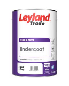 Leyland Trade Undercoat Paint Dark Grey 5L