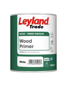 Leyland Trade Wood Primer Paint White 750ml