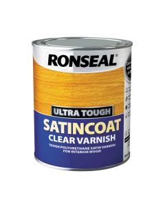 Ronseal Ultra Tough Clear Varnish Satin Coat 750ml