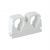 Pipe Clip Talon Double White 15mm Pack of 50
