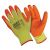 Extra Grip Cotton Gloves Rubber Palm & Fingers Orange XL