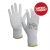 Seagull Gloves Polyester PU Palm Coated White Size 8