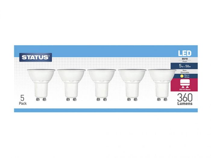 Status Light Bulb LED GU10 Mains GU10 5W Pack of 4