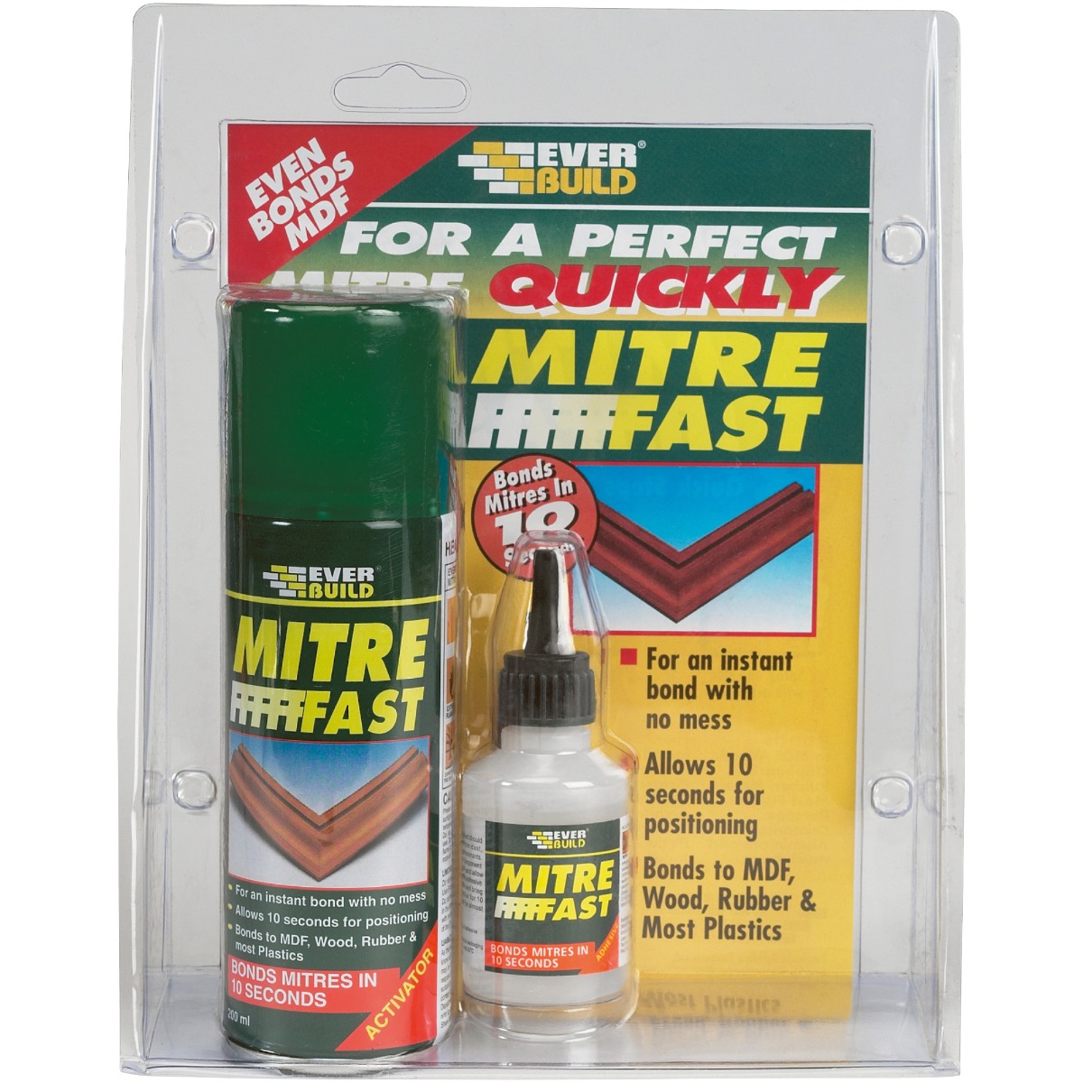 Everbuild Mitre Fast Bonding Kit 2 Part 200ml & 50g